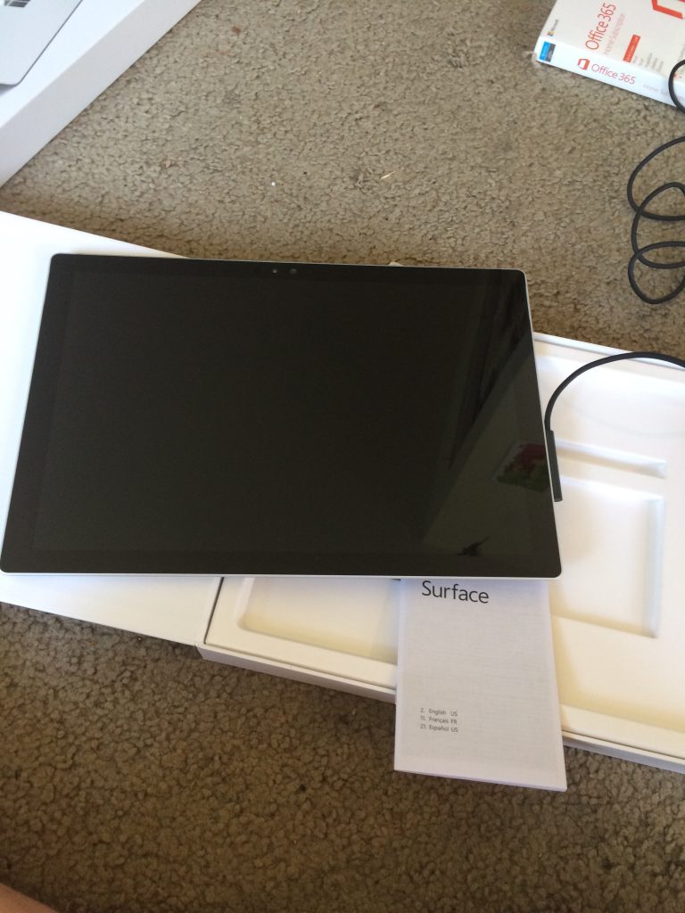 Then it ran out of power. I'd been wondering how long it would make it; there wasn't a battery indicator visible anywhere in the welcome screens. Whoops! I plugged it in and hoped it'd recover gracefully.