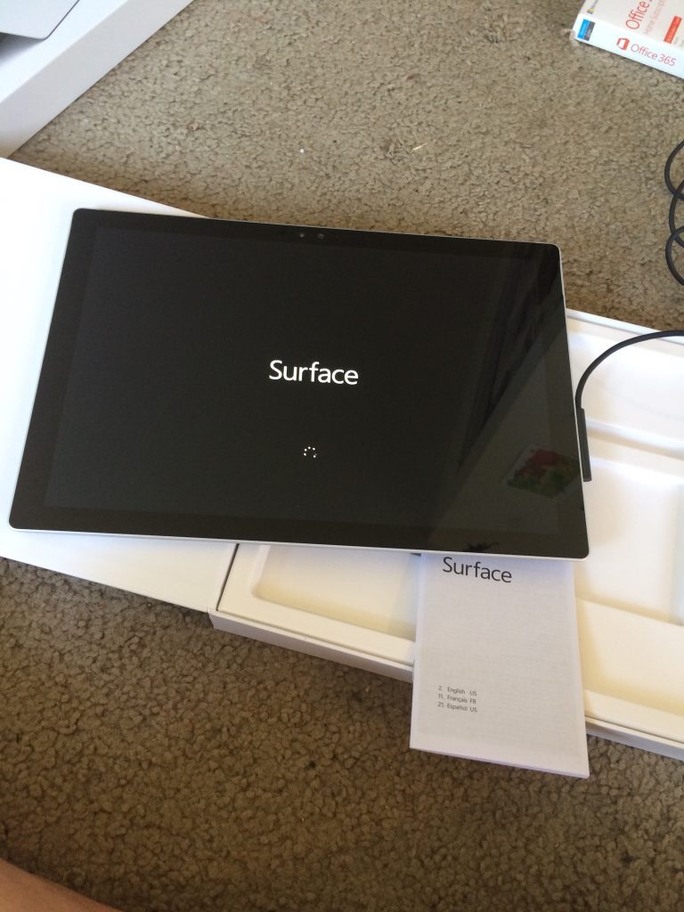 After a wait just long enough to make me wonder if I'd bricked it, the Surface started booting again.